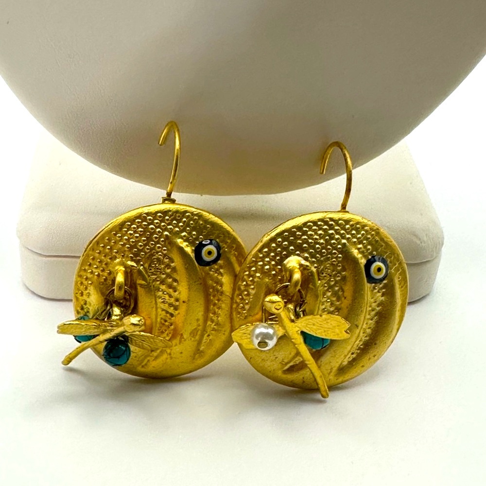 Gold Dragonfly Women Jewelry Set